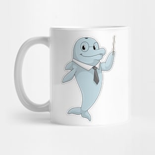 Dolphin as Teacher with Pointer Mug